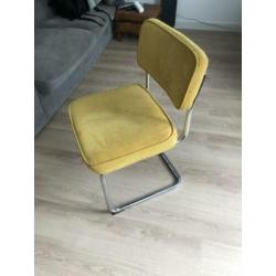 Oker gelen stoelen 4 stuks