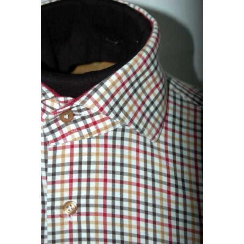 NIEUW PROFUOMO overhemd, geruit shirt, multicolor, Mt. 38