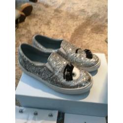 CHIARA FERRAGNI espadrilles, maat 39 zilverkleurig