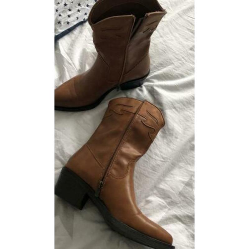Cowboylaarzen cognac kleur zgan 38