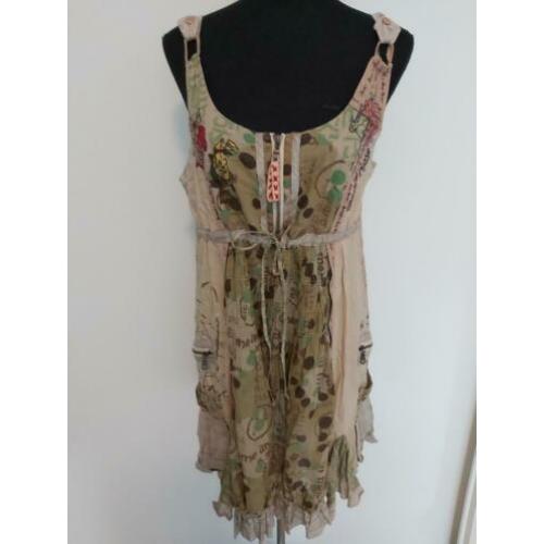 Jurk38 - Mooie DESIGUAL jurk in herfstkleuren maat 44 (1)