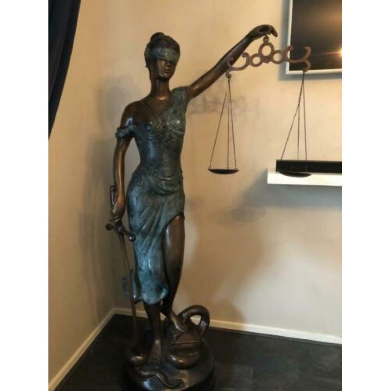 Vrouwe Justitia brons levens echt 1,60+ hoog
