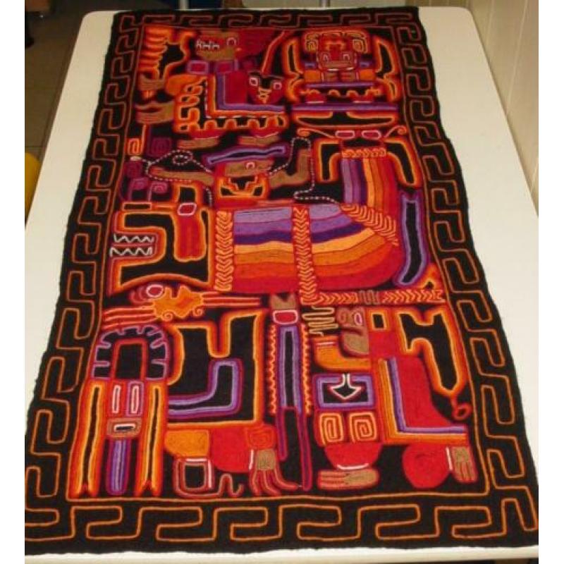 Prachtig Maya- of Azteken- handgemaakt kleed