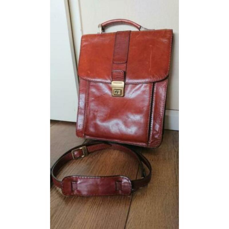 Bruine leer vintage/retro van Claudio Ferrici