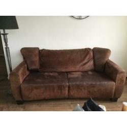 Leder bank 2.5 zits met fortuil