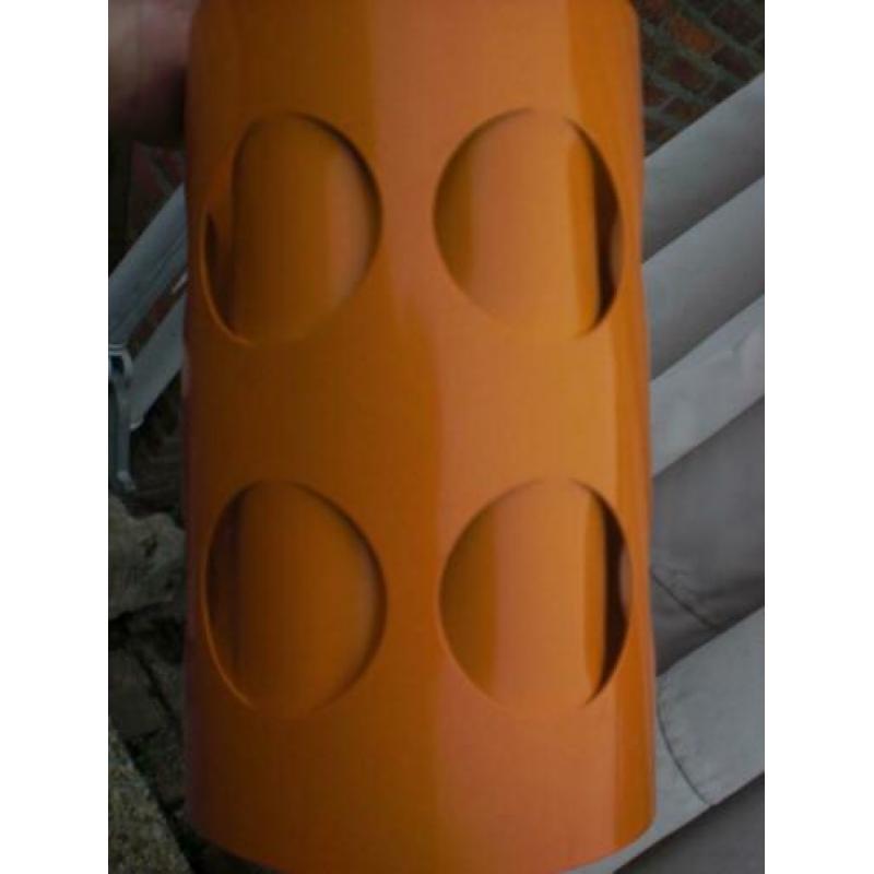 Oranje vintage metaal metalen lamp plafondlamp 20 cm hoog 13
