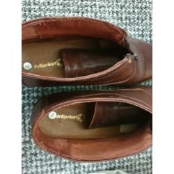 Vintage bruine leren schoenen laarsjes 38 de bijnkorf