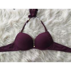 Donkerpaarse push up bikini van Hunkemoller maat 80A