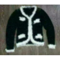 Jasje/vestje mt S/M studs op schouders, zwart/wit materiaal