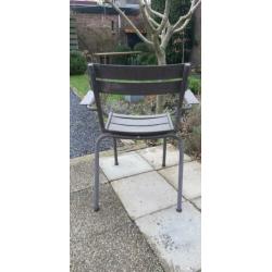 6 design tuinstoelen - aluminium (met poedercoating)