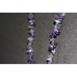 Paarse Ketting – Glas – kristal – diverse paarse, lila, tran