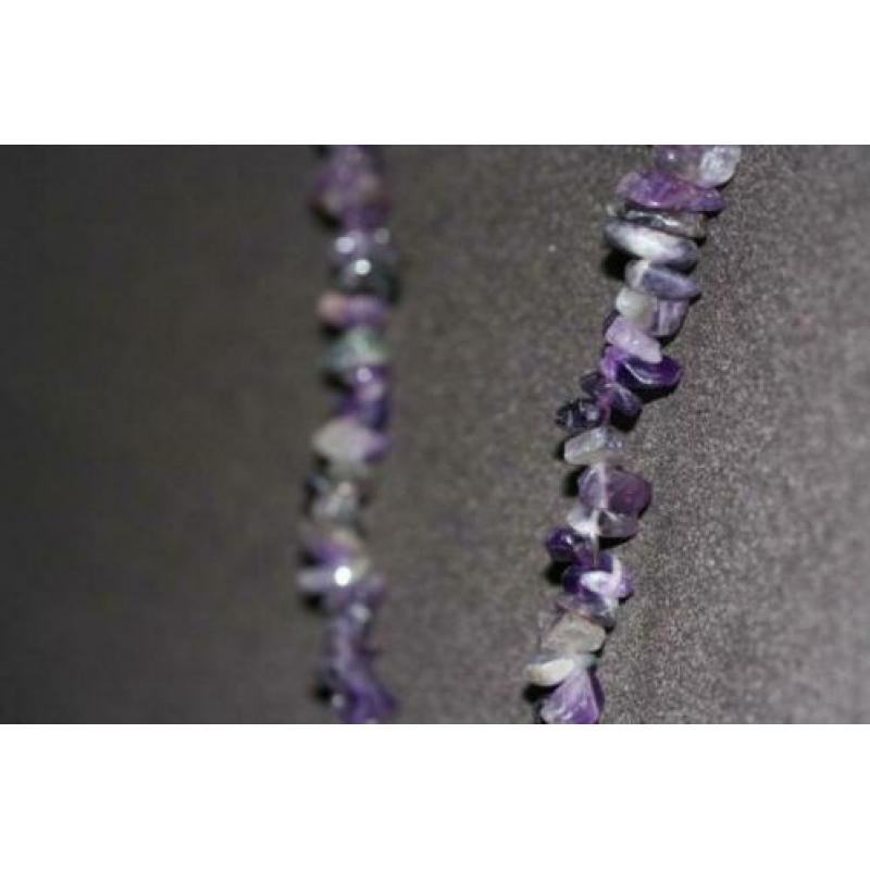 Paarse Ketting – Glas – kristal – diverse paarse, lila, tran