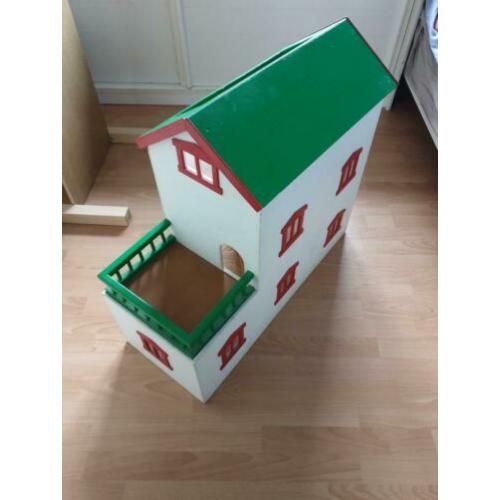 Uniek handgemaakt poppenhuis