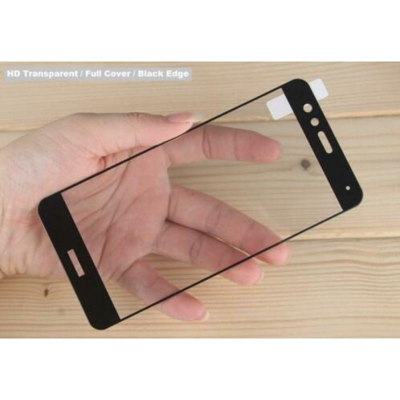 5D Full Cover 9H Screenprotector for Huawei P10 Lite _ Black