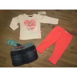 Nieuw set meisje rokje legging longsleeve Quapi en Dirkje 62