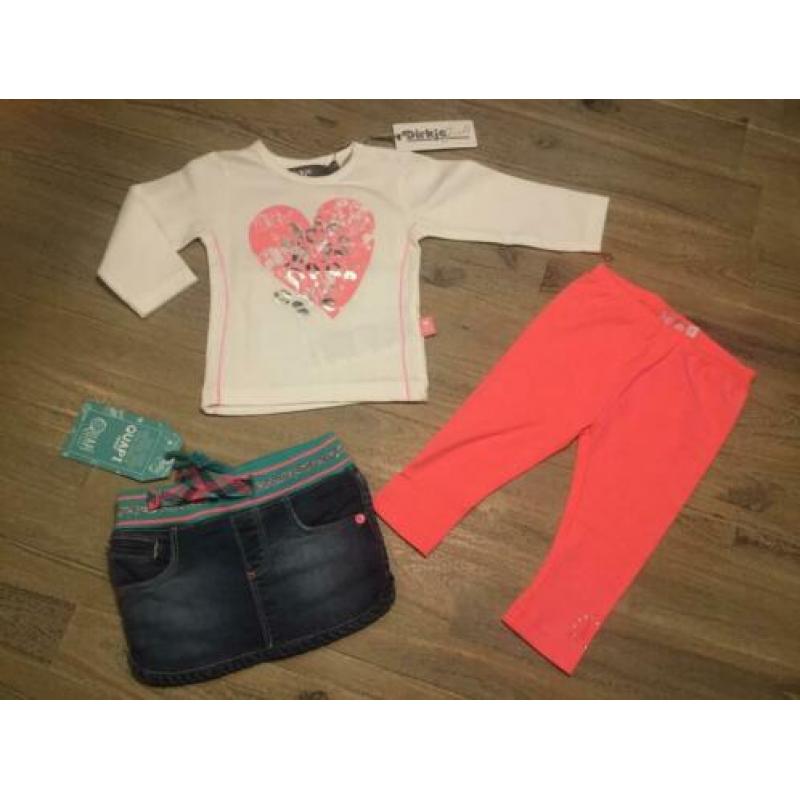 Nieuw set meisje rokje legging longsleeve Quapi en Dirkje 62