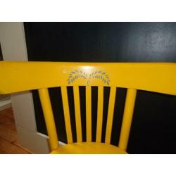 twee houten stoelen in een gepimpt jasje ( als nieuw !! )