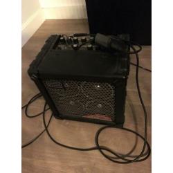 Elektrische gitaar met versterker