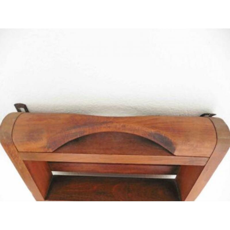 Houten rekje wandkastje retro vintage jaren 70