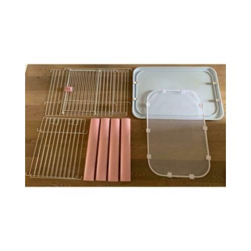 Roze puppy bench