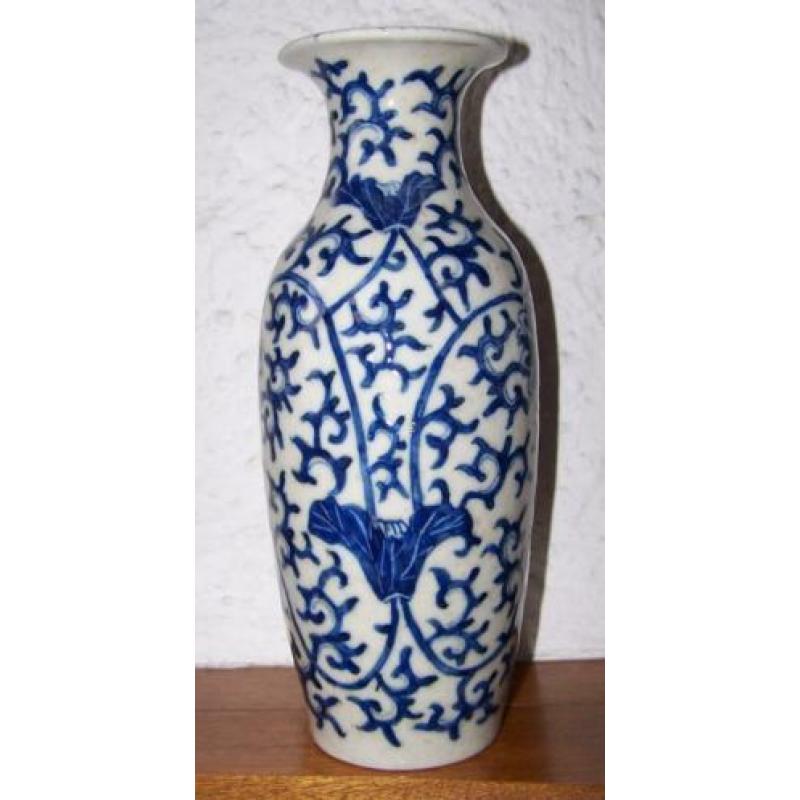 Chinese Kangxi vaas, blauw wit