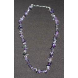 Paarse Ketting – Glas – kristal – diverse paarse, lila, tran