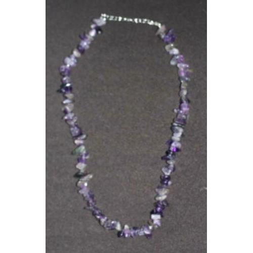 Paarse Ketting – Glas – kristal – diverse paarse, lila, tran