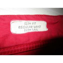 ZGAN: PEPE jeans rood maat M slim fit