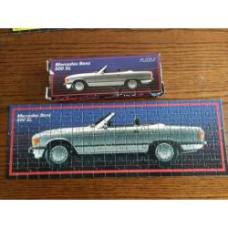 3 vintage puzzels: Pontiac, Corvette, Mercedes