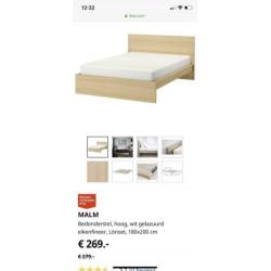 Malm bed 180 x 200 inclusief topper van 7cm