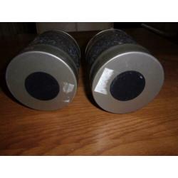 2 Metalen waxinelichthouders