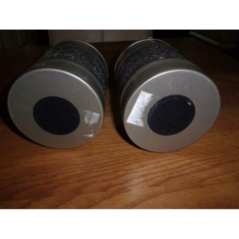 2 Metalen waxinelichthouders