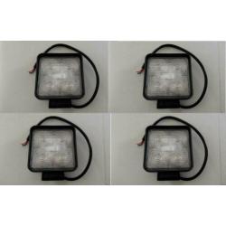 Set van 4 stuks LED Werklamp 15W - 10/30V DC #650