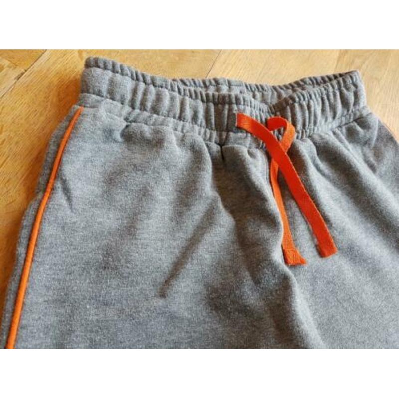 joggingbroek maat 134 set van 2 joggingbroeken grijs oranje