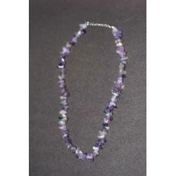 Paarse Ketting – Glas – kristal – diverse paarse, lila, tran