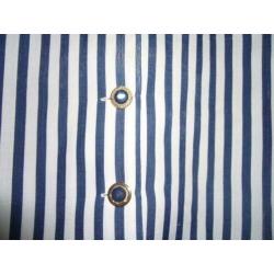 blouse mt 46/48 blauw/wit gestreept