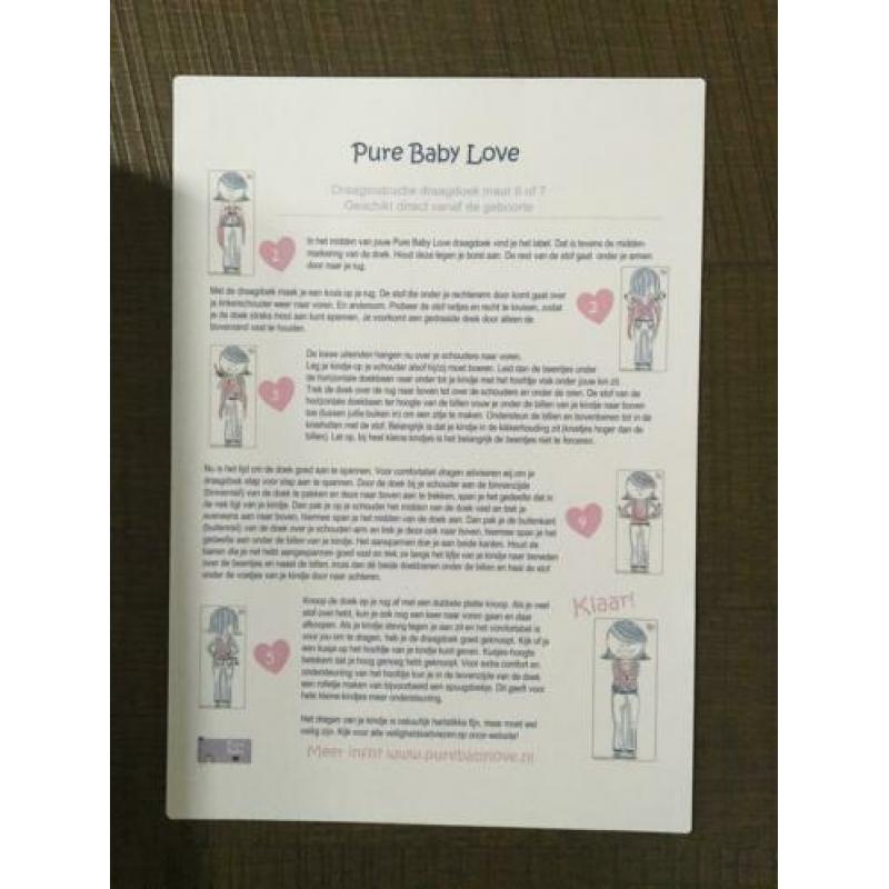 Pure baby love draagdoek lichtgrijs maat 6