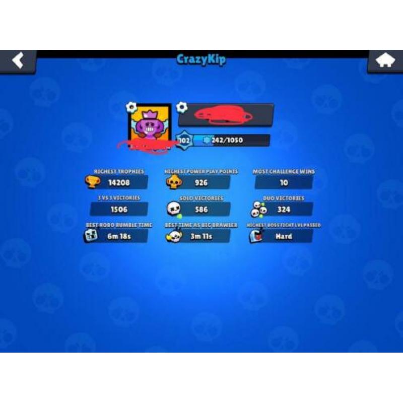 Brawlstars account veel skins 14k lobby proof