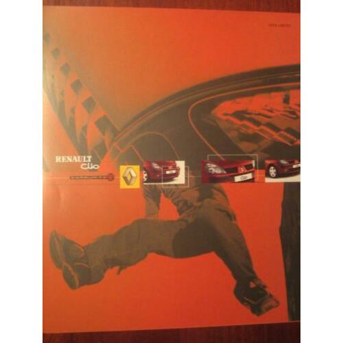 Renault folders van actiemodellen (2001-2003) Clio, e.a.