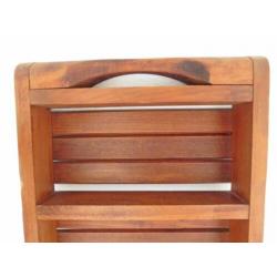 Houten rekje wandkastje retro vintage jaren 70