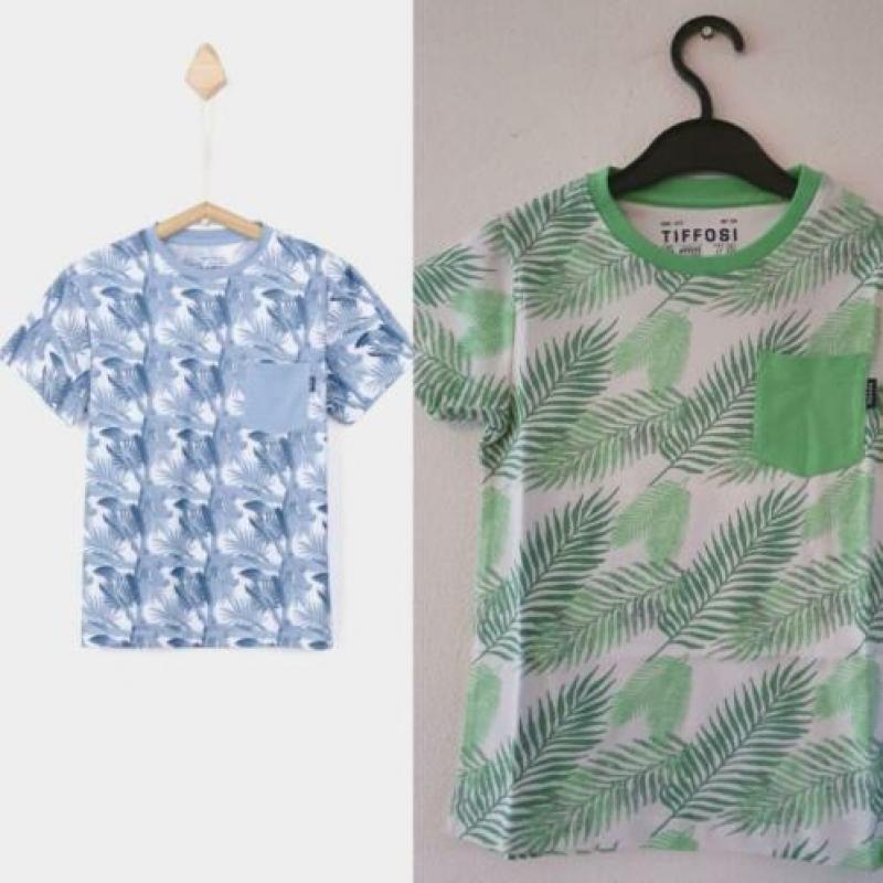 Nieuw Tiffosi t-shirt Boards palm groen blauw wit maat 116