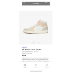 Air Jordan 1 mid “Milan” maat 10,5 US, 44,5 EU