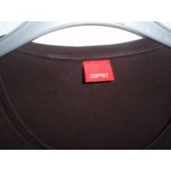 Maat xl - esprit - bruin lange mouw tshirt