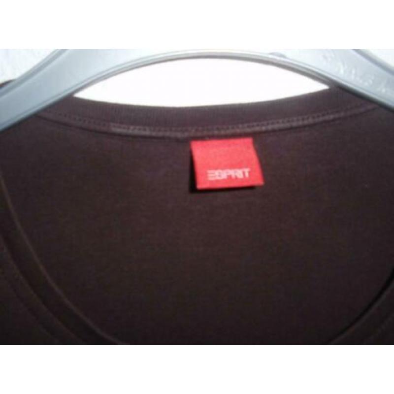 Maat xl - esprit - bruin lange mouw tshirt
