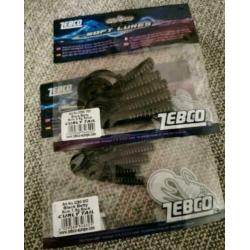 Zebco soft lures curly tail €1,25 per verpakking