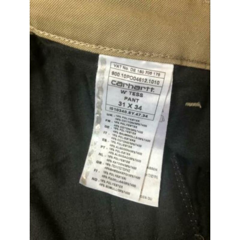 Carhartt dames broek in bruin. 31 x 34 nieuwstaat tess pant