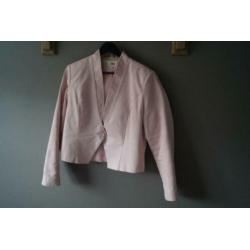 Roze suede blazer Emma