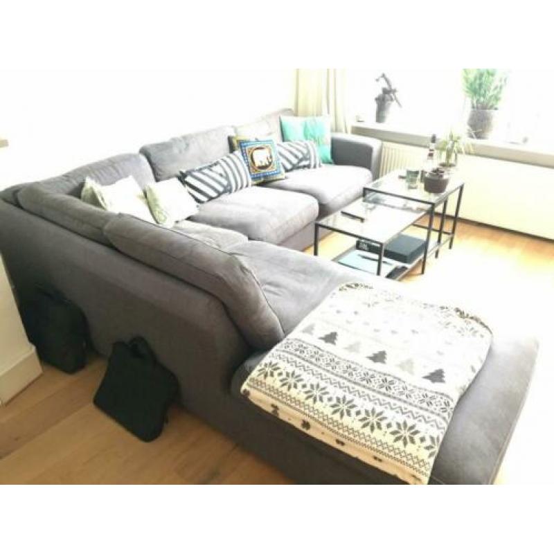 Hoekbank 275x260 Blauw Grijs