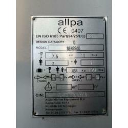 Allpa sens 265 rubberboot aluminium vloer