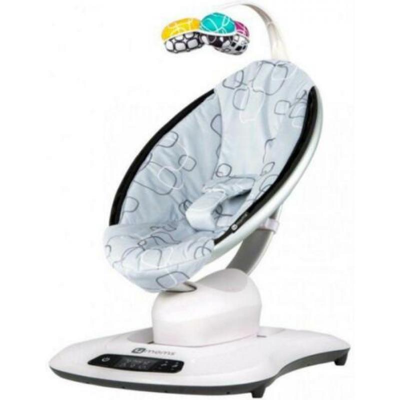 4moms mamaroo 4 zilver grijs inclusief verkleiner NIEUW